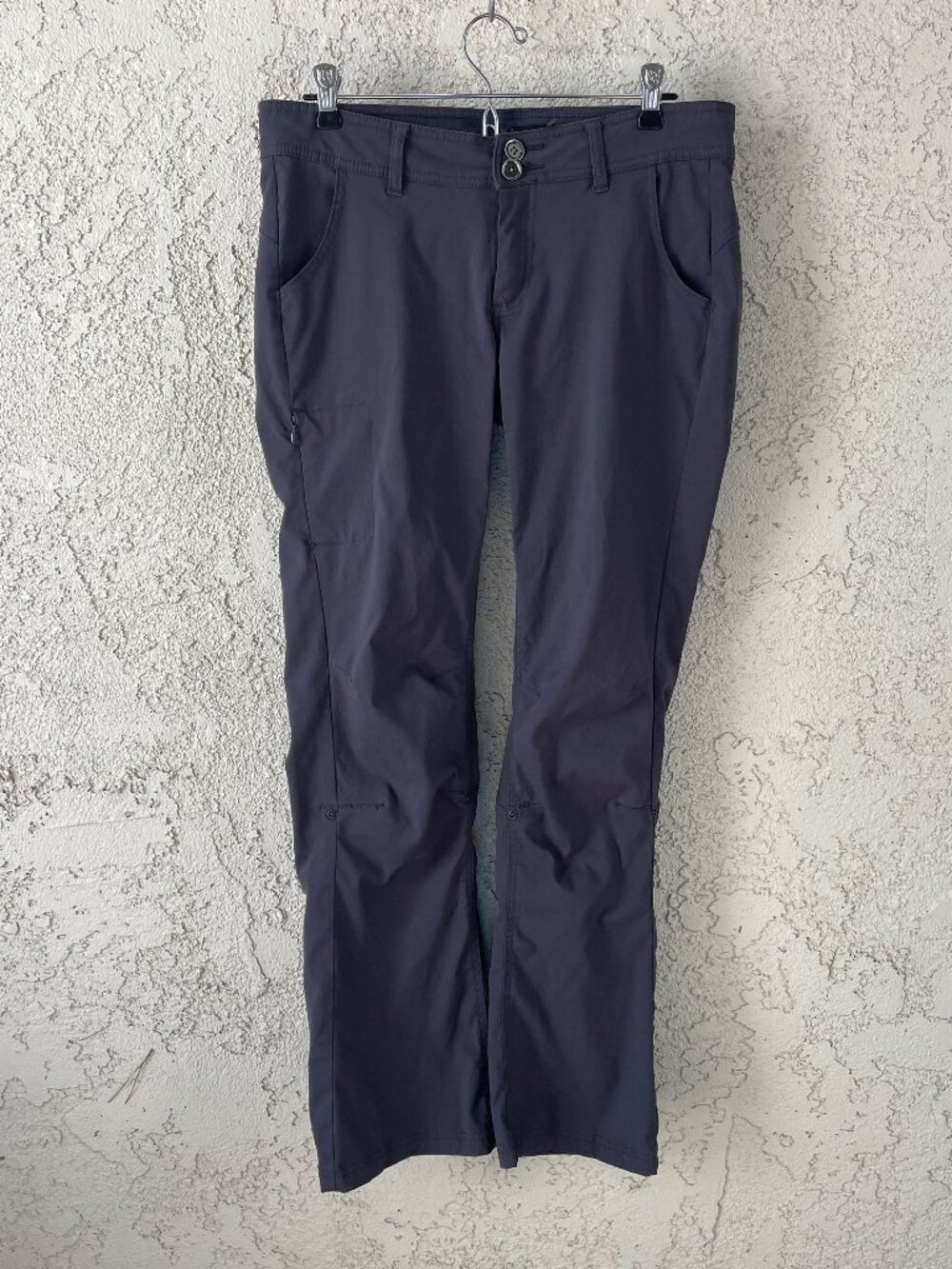 prAna Halle Convertible Hiking Pants Women's 6 Gray Lightweight Travel Cargo